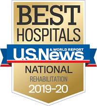 U.S. News & World Report Best Hospitals - National Rehabilitation 2019-20 Badge