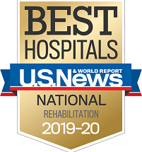 U.S. News & World Report Best Hospitals - National Rehabilitation 2019-20 Badge 